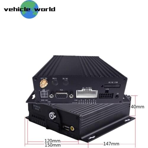 AHD 1080P 4Channels Dual SD Card GPS Mobile DVR for School Bus Trailer Truck Taxi Car