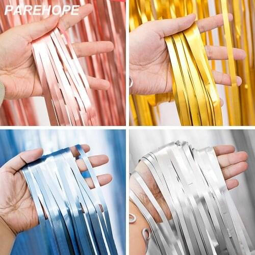 Adult Children Unicorn Party Photo Curtain Wedding Decoration Birthday Party Background Curtain Matte Wire Foil Curtain