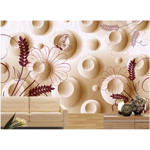 Home Decoration 3d wall murals wallpaper Simple and elegant hand-painted flowers 3D TV background wall picture