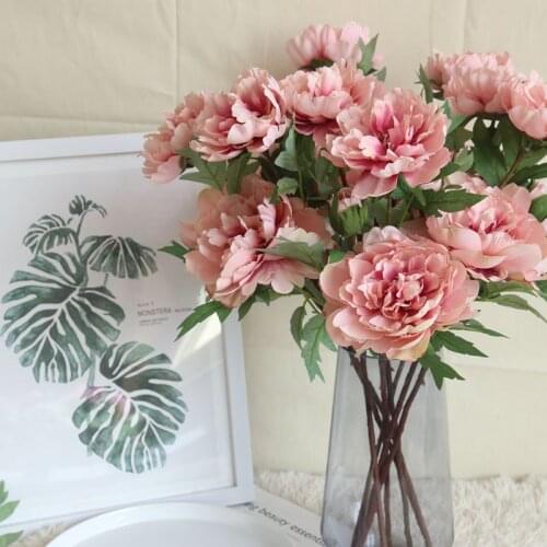 Artificial Flower Hydrangea Peony Bridal Bouquet Silk Flower For wedding Day Party DIY Decoration