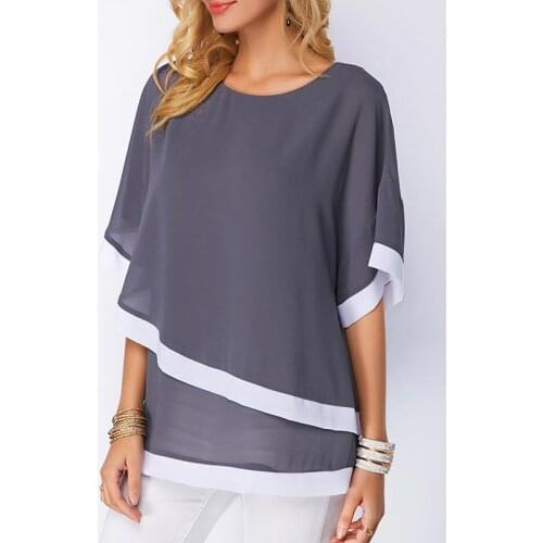 JIASHA Womens Chiffon Shirts