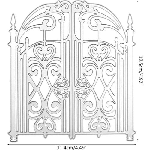 Gate Door Metal Cutting Dies Stencil Scrapbooking DIY Album Stamp Paper Emboss E15B