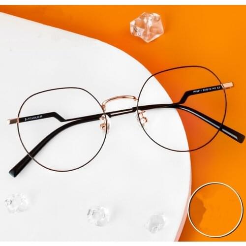 Willochra Pure Titanium Glasses Frame Men Vintage Myopia Optical Prescription Eyeglasses Women Eyewear