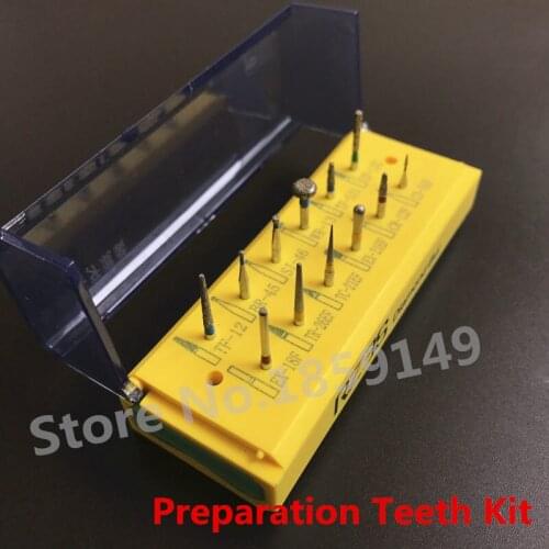Dental Preparation Teeth Kit standard kit Dental Bur FG 1.6mm Dental Diamond Bur 12pcs/set