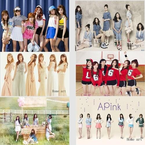 Apink k-pop wallpaper Clear Image Wall Stickers Home Decoration Good Quality Prints White Coated Paper home art Brand