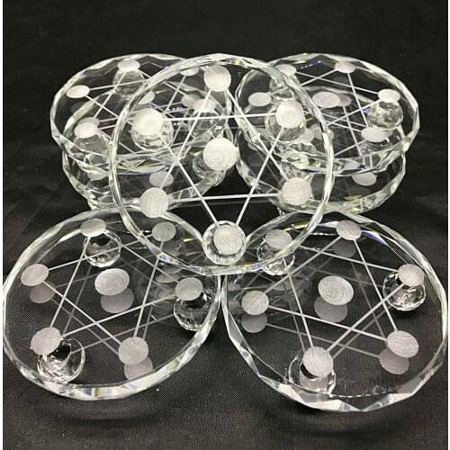 New 7 star plate Asian Quartz Crystal Healing Ball Sphere Stand 1pc