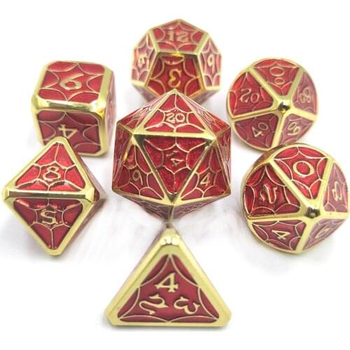 New DND dice set 7pcs/Set dobbelstenen upscale d&d metal dice polyhedral Dados rol rpg dice playing D6 D8 D10 D12 D20