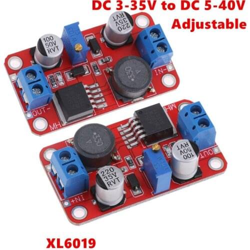 2pcs XL6019 Step-up DC to DC 3-35V to 5-40V AMP Adjustable Converter Power Supply Module 5A Max Step Up Power Supply Converter