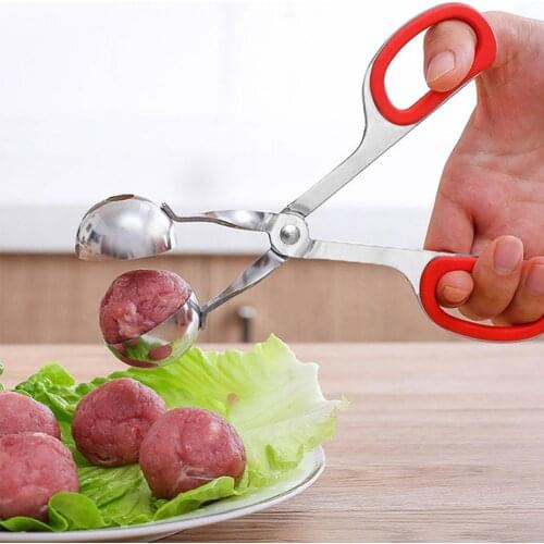 Stainless Steel Meatball Maker Clip Manual Rice Ball Making Mold Meatball Cookie Dough Scoop for Home Kitchen Supplies Tools