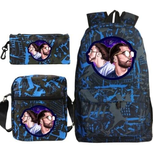 Hip Hop PNL Backpacks 3pcs set Student School Bag Boys Girls Bookbag Teens School Gift Laptop Mochila Men Women Outdoor Rucksack
