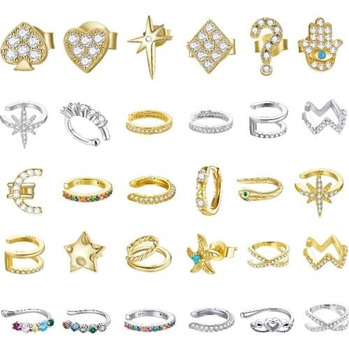 BISAER 1pcs 925 Sterling Silver Small Stud Earrings Trendy Women Earrings 925 Silver Brincos Hot Statement Jewelry ECE1026