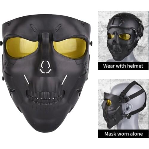 Tactical Airsoft Skull Masks Shooting Hunting Paintball Masks Motorcycle Men Full Face Cycling Hiking Comfortable Military Mask