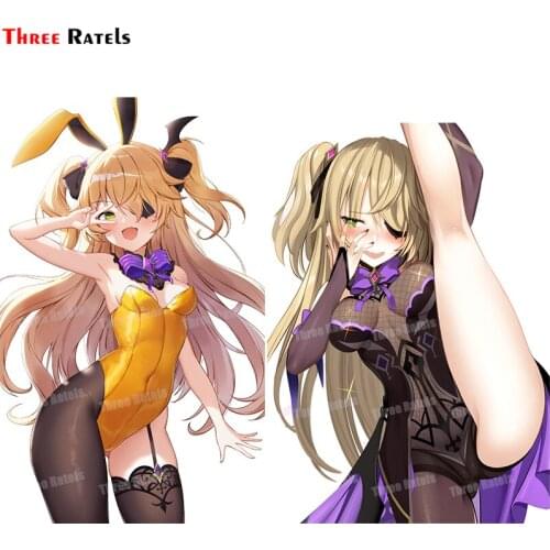 Three Ratels A228 Hot Anime Game Fischl Genshin Impact Car Accessories Sticker Motorcycle Decal Bumper Vinyl Material Decoration