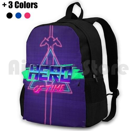 Tri Wave Outdoor Hiking Backpack Riding Climbing Sports Bag The Legend Of Ocarina Of Time 80S New Wave Retro Retrowave Legend
