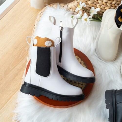 2020 Winter Shoes For Kids Girls Slip On Kids Chelsea Boots Warm Plush Snow Boots For Girls 2#11/10dd50
