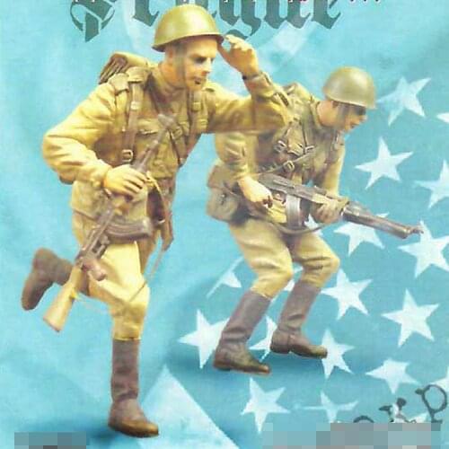 1/35 Soviet infantry II (Prague 1968, operation "Danube") (2), Resin Model Soldier GK, Unassembled and unpainted kit