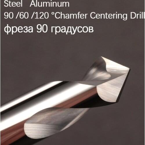 1PC 60 120 90 Degree Center Drill Tungsten Carbide Point Drill Centering Positioning Drill 45 Degree Angle Tool Chamfer end mill