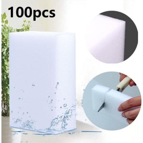 100pcs 100*60*20mm Melamine Sponge Cleaning Sponge for Kitchen Office Bathroom Cleaning Accessory Wholesale Dropshipping