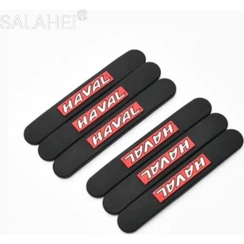 4/6Pcs Silicone Car Door Edge Guards Anti-collision Strip Protector Bar Bumper Stickers For Haval F7 H6 F7X H2 H3 H5 H7 H8 H9 M4