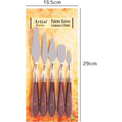 5Pcs / Set Stainless Steel Spatula Kit Palette Gouache Supplies For Oil Painting Knives Fine Arts Painting Tool Kit can CSV