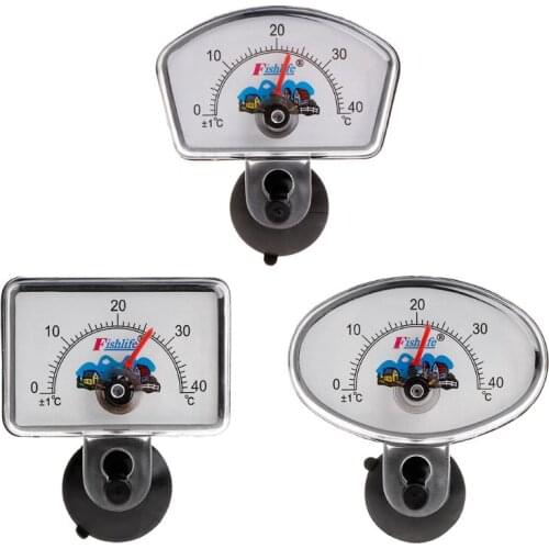 Aquarium Thermometer Submersible Waterproof Water Temperature Measure Fish Tank Pointer Supplies Fan/Rectangle/Oval Shape AXYC
