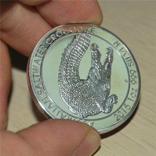 Australian Saltwater Crocodile 2015 1oz Silver Coin 50pcs/lot dhl free shipping