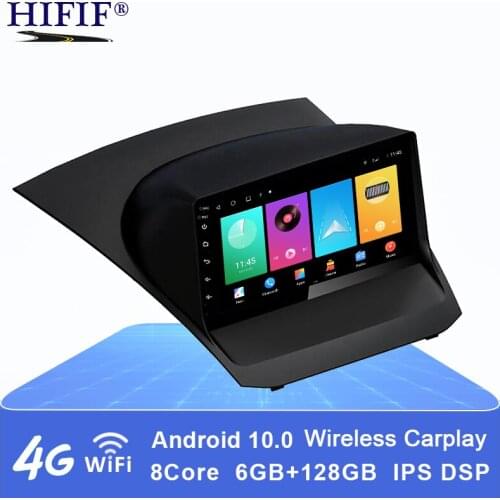 Car Radio for Ford Fiesta 2009-2017 Android 10 2 Din 9 Inch Multimedia Stereo Carplay Navigation GPS Car DVD Player Bluetooth