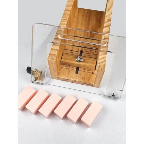 Wooden Soap Cutter Adjustable Handmade Acrylic Soap Cutting Kit Soaps Cakes Breads Desserts Chocolates Jellies Muffins Cut Tool