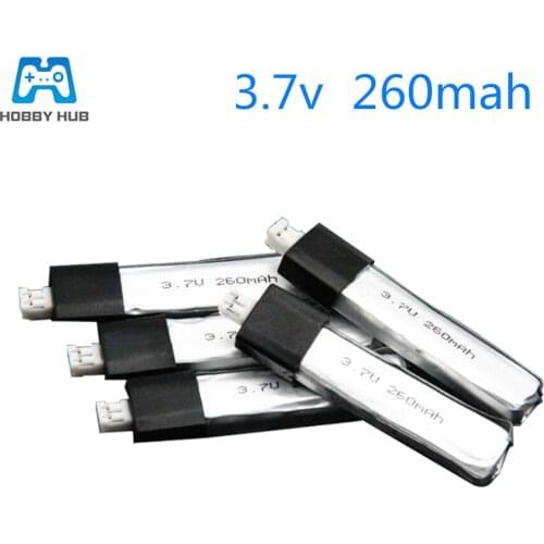 HobbyHub 3.7V 260mAh 30C/60C Lipo battery JST-PHR 2.0mCPX Connector Blade Nano QX CPX Inductrix FPV PRO Tiny Whoop Drone battery