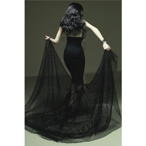 Custom Made 1/6 Scale Starlight Yarn Skirt Starry Corset Female Soldier Clothing Set for 12inch Phicen JIAOUL HOTTOY Figure Toy