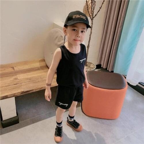 2021 Summer Baby Girls Boys Clothing Set Summer Beach Printed Vest Top+shorts Sets Casual Children Outfits Suits For Girl Boy