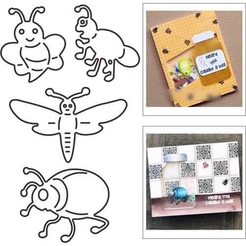 2021 New Animal Insect Dragonfly Ant Bee Metal Cutting Dies For DIY Craft Making Greeting Card Album Paper Scrapbooking No Stamp