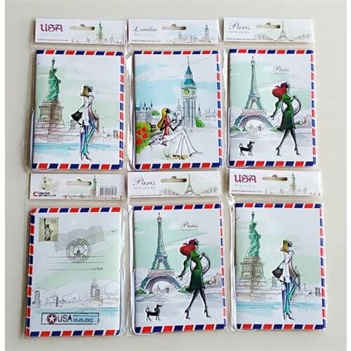 Lovely Miss Trip to London Travel Passport Holder Business Card Holder,PVC Leather Envelope Passport Cover Bag