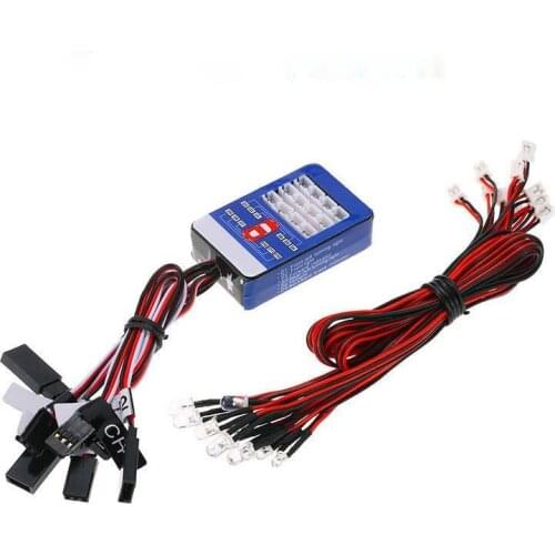 Model Simulation 12 Lamp Remote Control Led Lights Suitable For 1/10 RC Car Four-color Brake Steering Rear