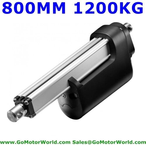 12000N 1200KG 2640LB force 12V 24V 800mm adjustable stroke heavy duty industry linear actuator free shipping