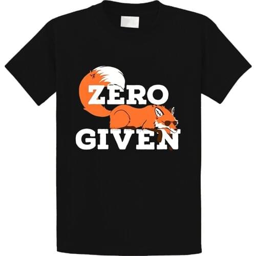 Crazy Tee Shirts Printed Men O-Neck Short Sleeve Zero Fox Given Tee