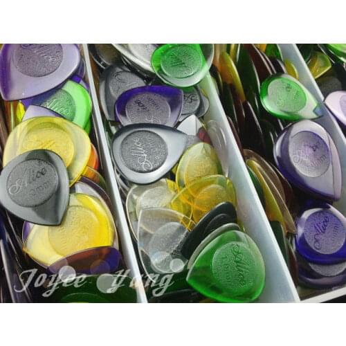 Lots of 30pcs Alice Water Drop Heavy Durable Clear Electric Guitar Bass Guitar Picks Plectrums 1.0/2.0/3.0mm Large&Small
