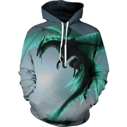 New Korean fashion anime 3D printing hooded sweater pullover men and women long-sleeved hooded top Harajuku street