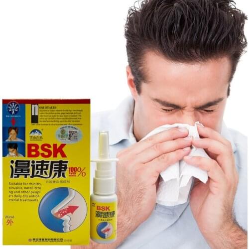 20ml Chinese Traditional Medical Herb Nasal Spray Treatment Allergic Rhinitis Sinusitis Anti-Itching Sneeze Nose Care Plaster