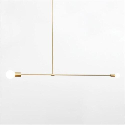 Post-modern Gold/Black Iron Led E27*2 Pendant Light for Foyer Dining Room Bar Metal Illuminare Lighting Fixture 110/220V 2349