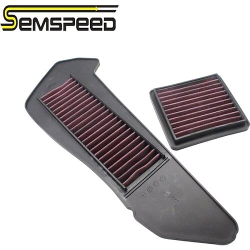Semspeed 2PCS High Flow Air Filter Replacement Washable Air Filter Intake Cleaner For Yamaha XMAX 250 X MAX 300 2018-2020 2021