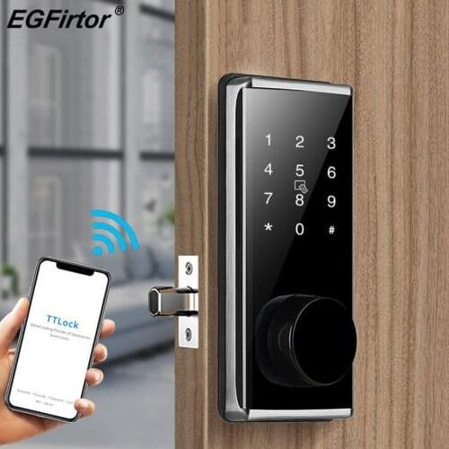Smart Deadbolt Lock Bluetooth TTLock Password Touch Screen Code Keyless Entry Electronic Anti-theft Smart Home Door Lock