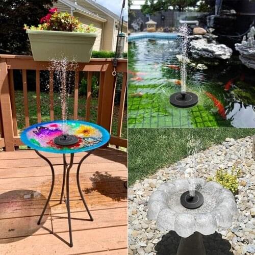 Creative explosion mini solar fountain outdoor floating pool pond fountain garden decoration bird bath water pump fountain