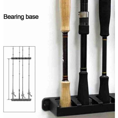 Fishing Rod Holder Vertical 6-Rod Rack Fishing Pole Rod For Garage Holder Holders Wall Mount Modular T7D7