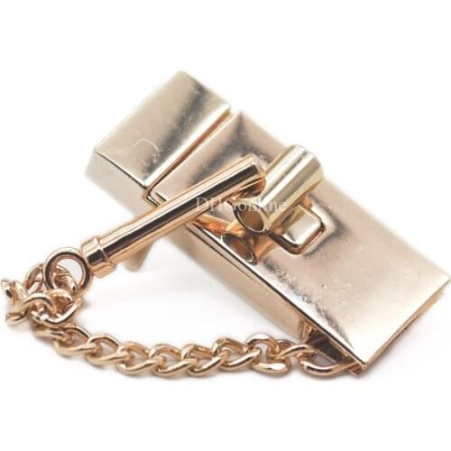 1 2 5 PCS 58mmx24.5mm Rectangular Latch Chain Closure Lock For Suitcase Purse Handbag Purse Bag Closure Accessories