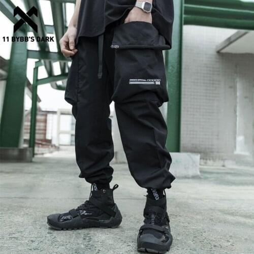 11 BYBBS DARK Streetwear Techwear Zipper Pockets Pants Loose Hip Hop Cargo Pants Men 2021 Functional Loose Jogger Men Trousers