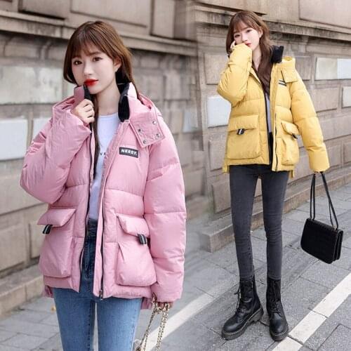 2021 Winter Girl Clothes Cotton Padded Jacket Teenager Warm Coats Hooded Parka Kids Winter Clothing 12-16years