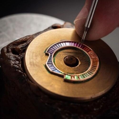 36pcs Rainbow Color Gradiation Natural Sapphires Gems For 40mm Watch Bezel