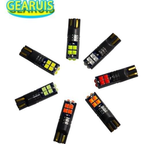 4pcs T10 canbus 10 smd 3030 led slim 2W NO Error W5W Car Parking Light Source Tail Side Bulb White Red Amber car styling 12V-18V