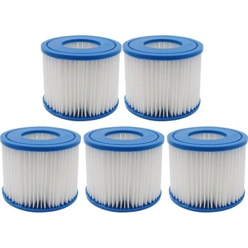 5PCS Size VI Replacement Filter Cartridge for Bestway VI Flowclear Lay-Z-Spa - Miami Vegas Palm Springs Paris Monaco